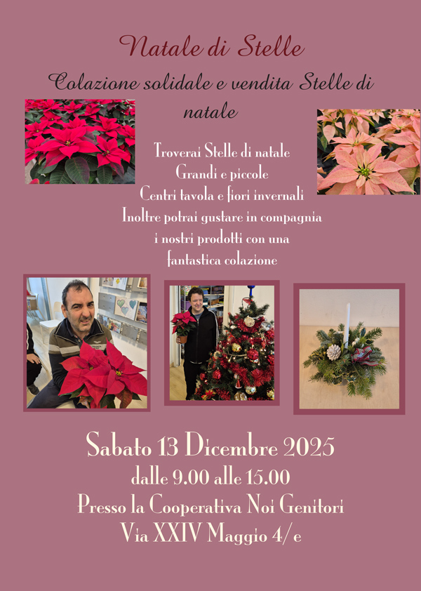 colazione solidale e stelle di natale